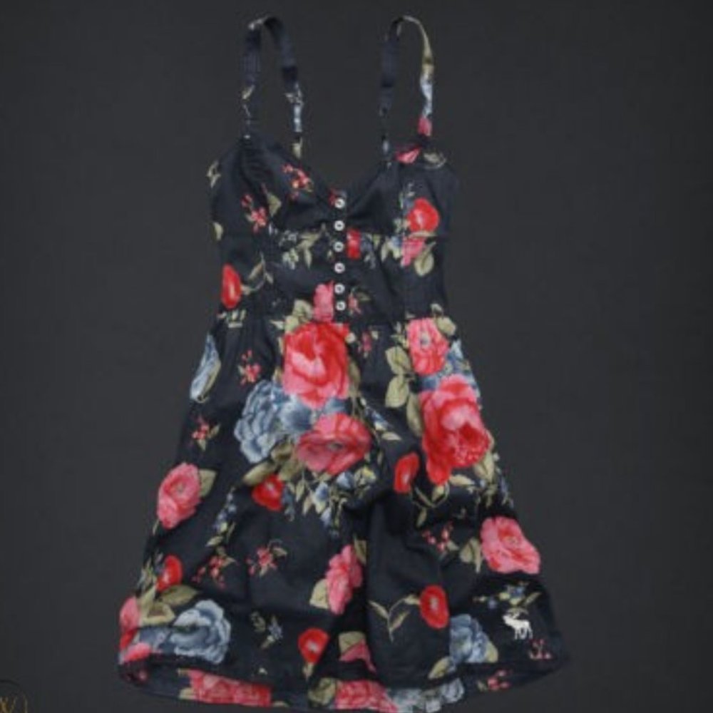Abercrombie navy floral mini dress